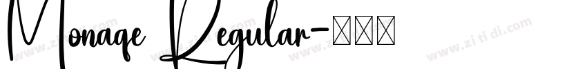 Monaqe Regular字体转换